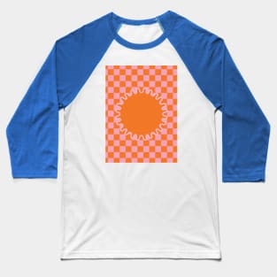 90s Checkerboard - Orange 2 Baseball T-Shirt